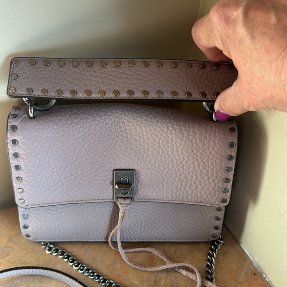 REBECCA MINKOFF TWO-WAY FLAP BAG, MAUVE - Picture 3 of 11